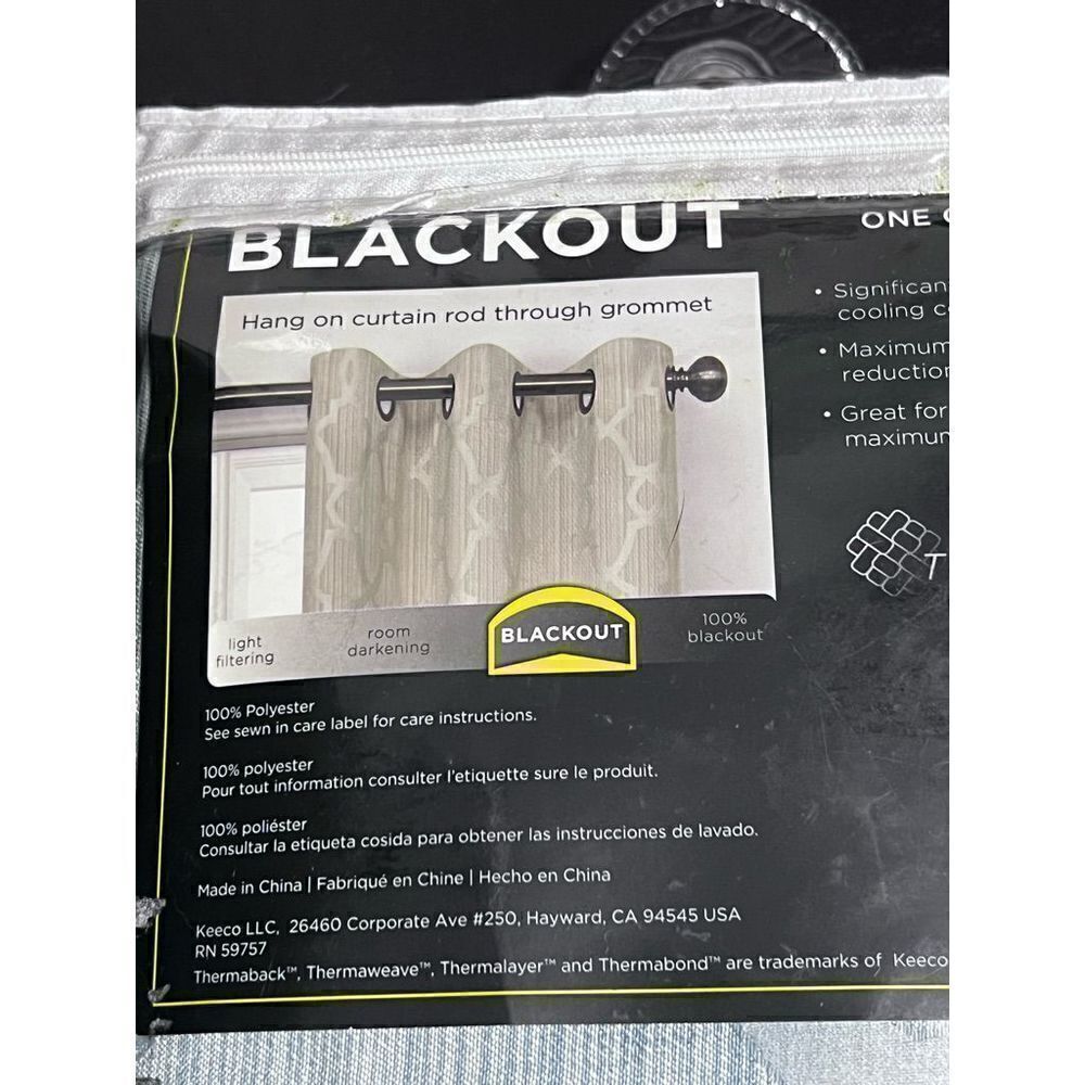 NEW!! Eclipse Hazel Geo Harbor Blackout Grommet Curtain Panel Geometric - Picture 13 of 15